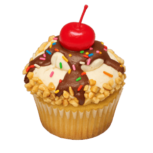 Banana Split Cupcake