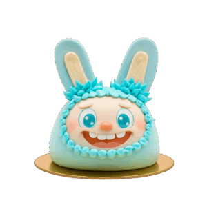 Blue Labubu 3D Cupcake